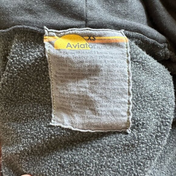 Aviator Nation Five Stripe Hoodie in Black / Pink / Purple Women’s Size XS - Picture 7 of 7